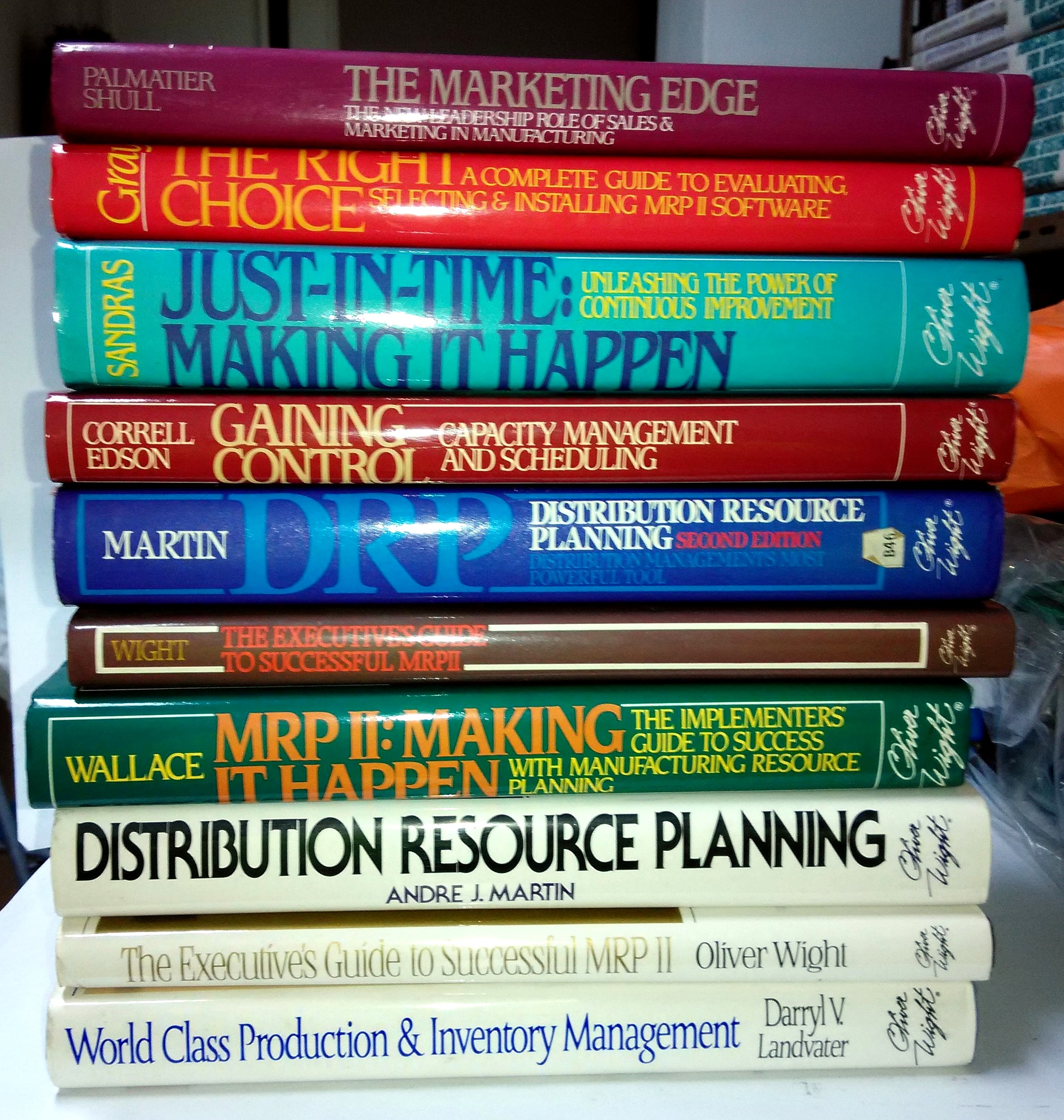 books, oliver wight mrp book, quality control, customer serivce books